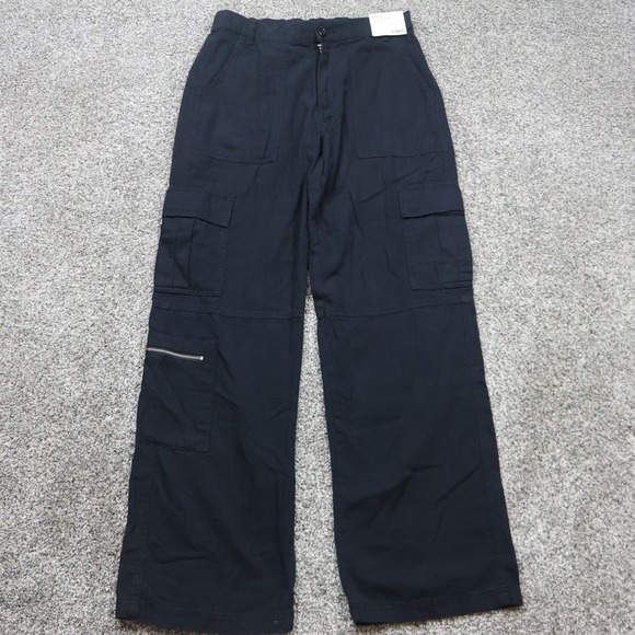 Aeropostale Cargo Pants Men's Small wide leg baggy Regular Utility Black 29X31.5 - Picture 1 of 12